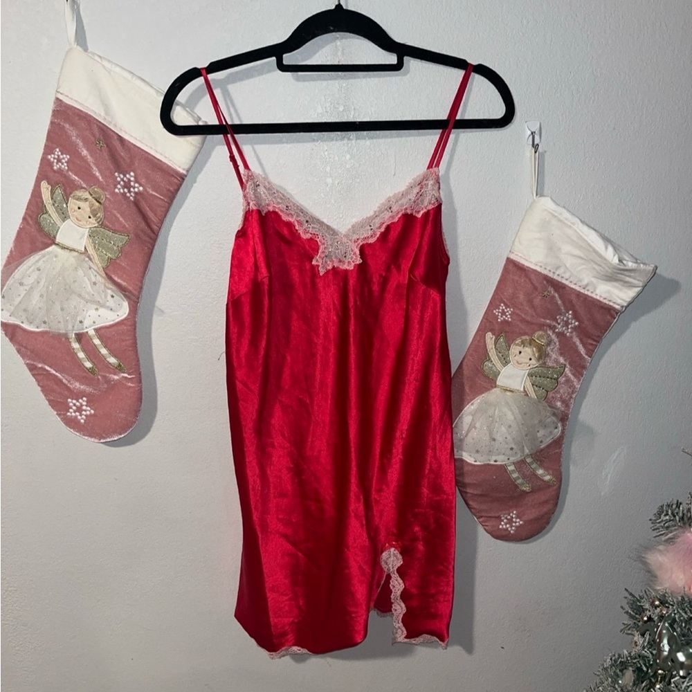 Victoria’s Secret 2000s  red slip dress